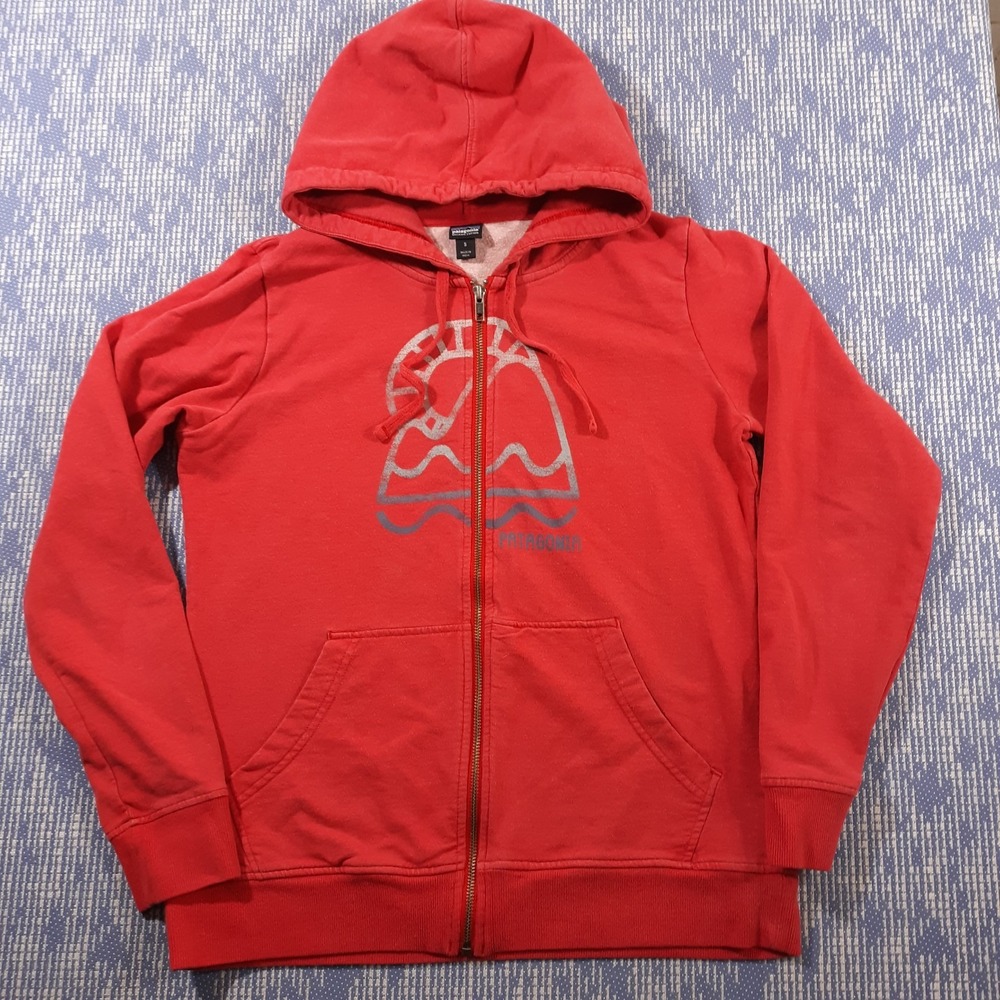 Patagonia Organic Cotton Jacket Hoodie Womens Small Red Outdoor STY39463
